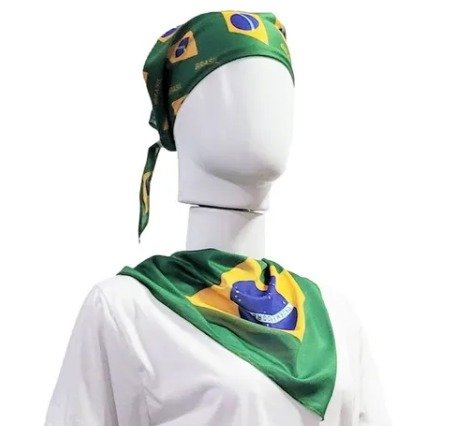 Lenços Bandana Adulto Bandeira Brasil Copa Do Mundo