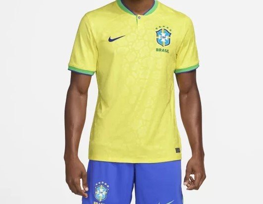 Camisa Nike Brasil I 2022/23 Torcedor Pro Masculina - Amarela