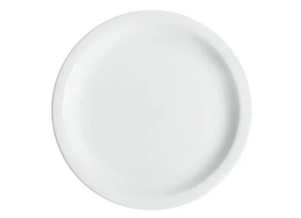 Kit 6 Pratos De Melamina Plástico Branco Sobremesa 18cm