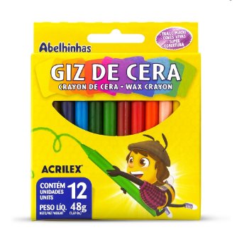 Giz de Cera - 1cx com 12 cores